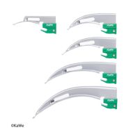 Einmal-Laryngoskop-Spatel Metall, mit hochpoliertem Acryllichtleiter mit exzellenter Lichttransmission