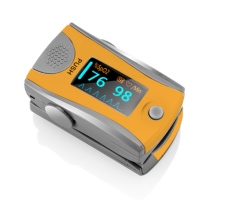  For measuring oxygen saturation in arterial blood  (partial oxygen saturation or SpO2)