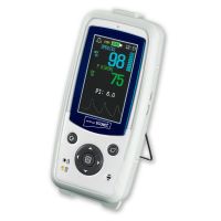 Hand pulse oximeter for adults, children and infants with LCD colour display, Measurement of oxygen saturation and pulse rate