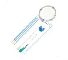 Used for percutaneous placement of a pigtail catheter in the renal pelvis for
nephrostomy drainage